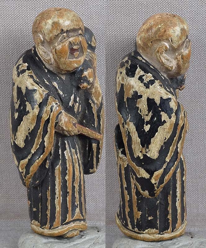 18c saishiki netsuke CHOKWARO SENNIN with gourd - 3