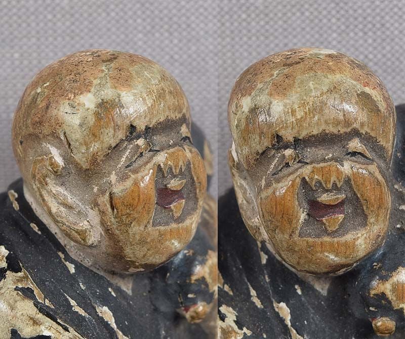 18c saishiki netsuke CHOKWARO SENNIN with gourd - 6