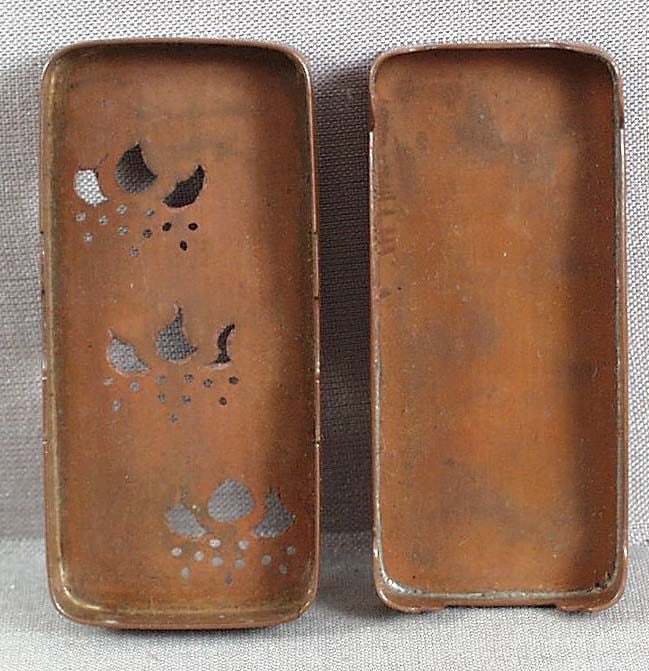 19c Japanese bronze incense game box TOKUGAWA crest - 5