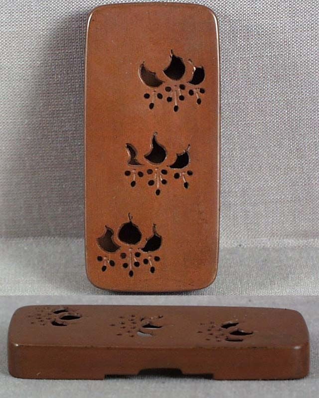 19c Japanese bronze incense game box TOKUGAWA crest - 6