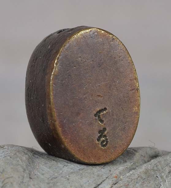 19c iron OJIME netsuke slide MUSHROOMS by TERU - 5