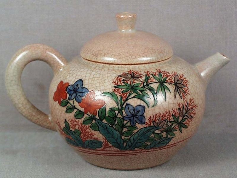 Japanese Kyoto ware TEAPOT by WAZEN KITAMURA - 5