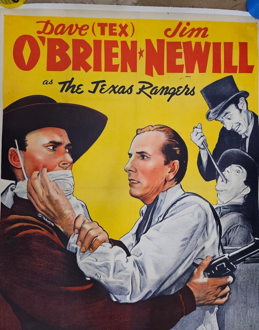 6.5 foot 1948 Lithograph Movie Poster TRAIL OF TERROR Mounted on Linen - 2