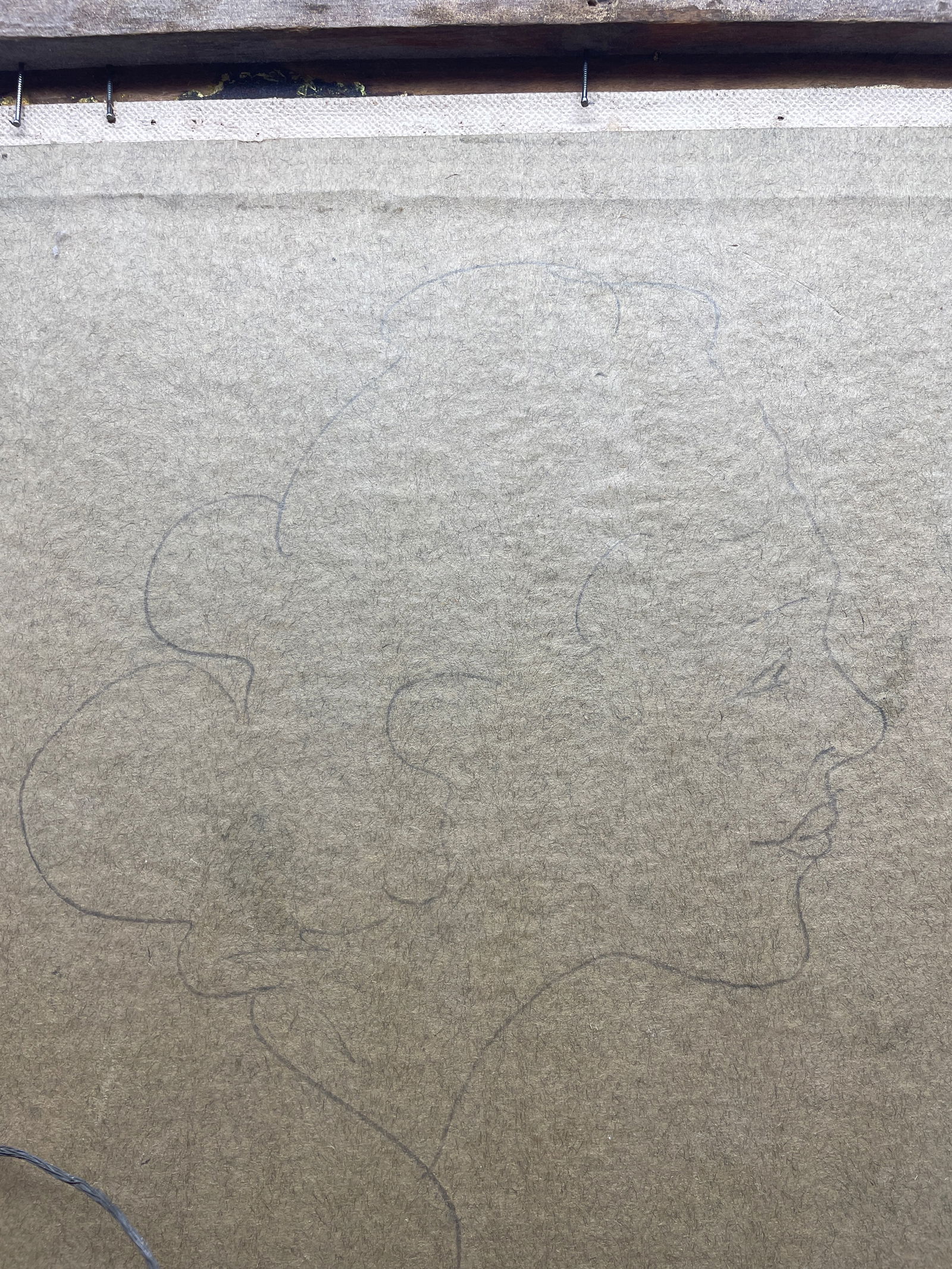 Original Signed G. Davis Folk Art Painting Winter Landscape Exquisite Frame 17" - 6