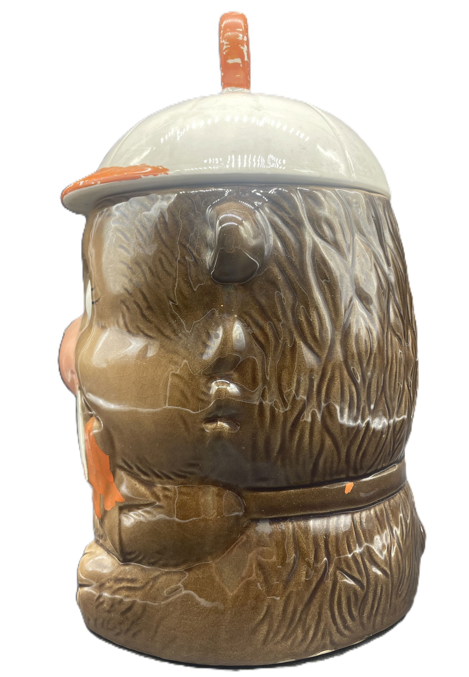 1950's MADE IN JAPAN Bear And Cub "BISCUITS" Vintage Cookie Jar - 4