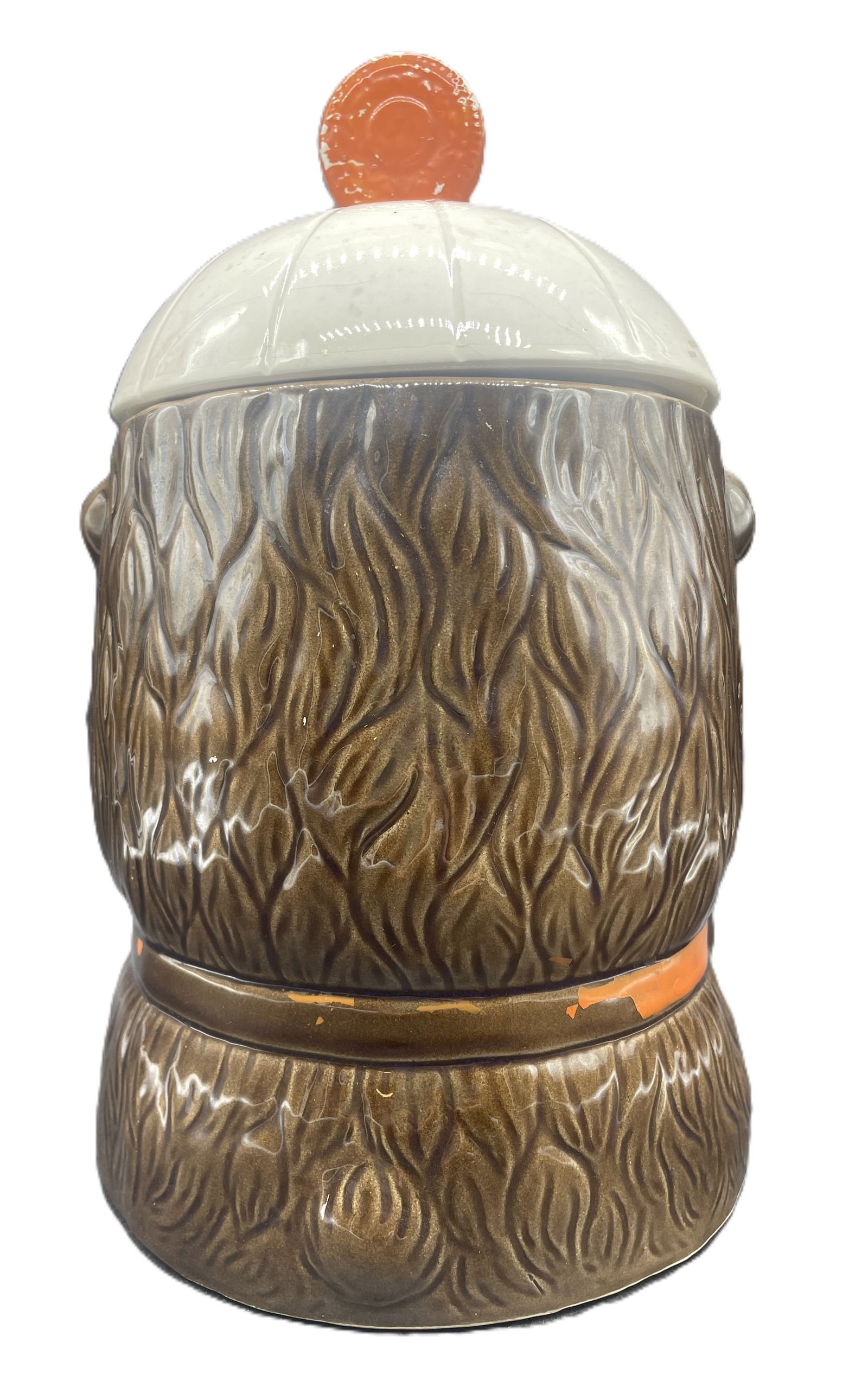 1950's MADE IN JAPAN Bear And Cub "BISCUITS" Vintage Cookie Jar - 5