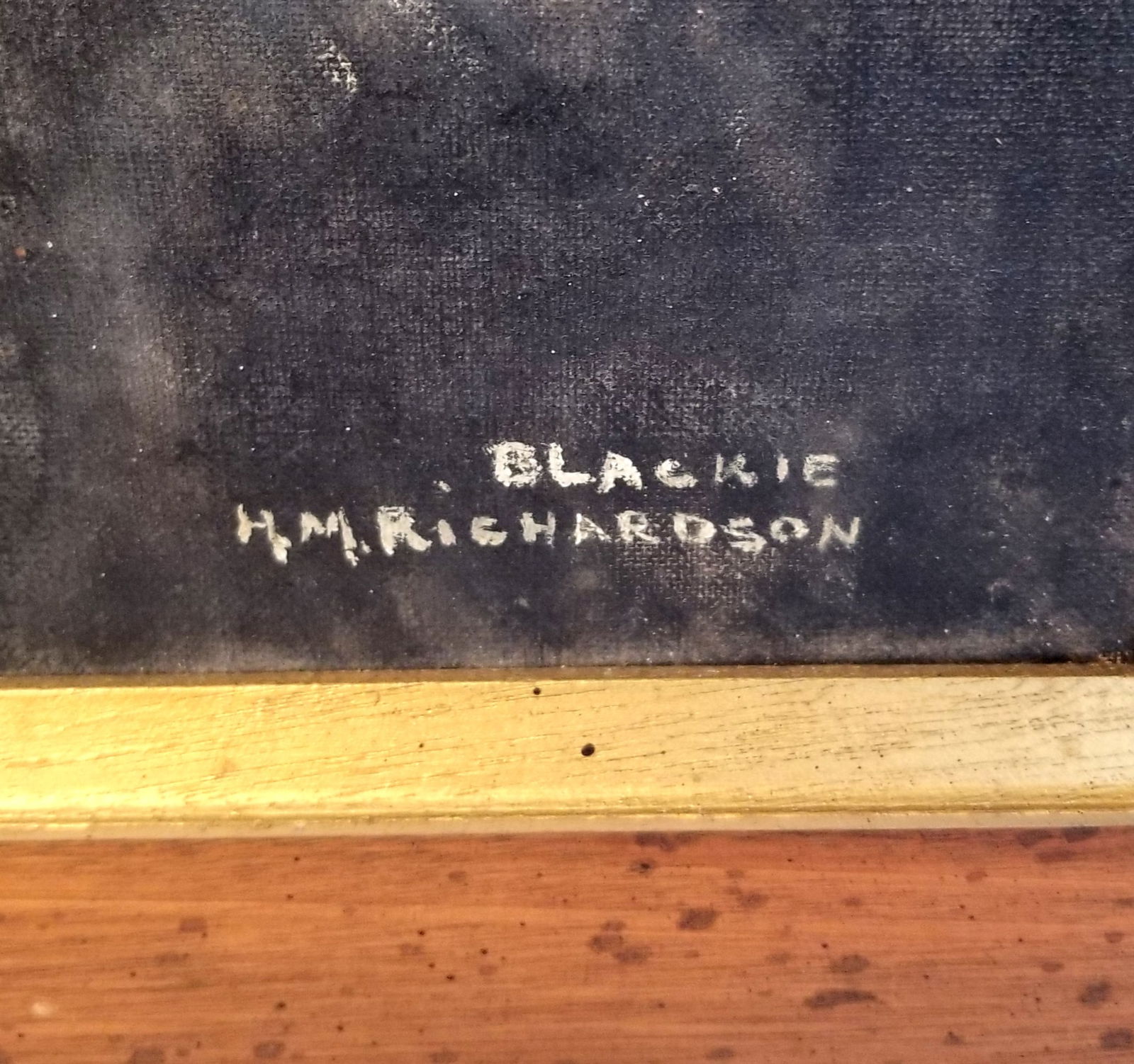 Great painting of a black & white cat, Blackie - 3