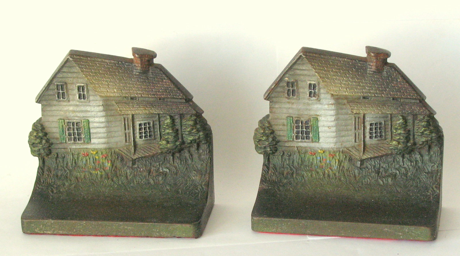 Antique cast iron Edgar Allen Poe house bookends. (1 of 4)