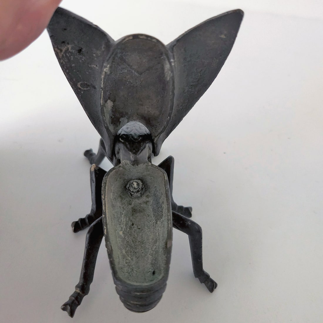 Vintage brass and cast-iron fly ashtrays trinket match boxes. - 13