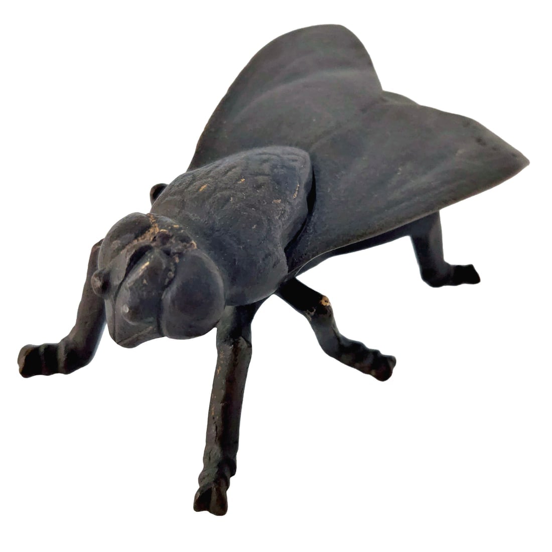 Vintage brass and cast-iron fly ashtrays trinket match boxes. - 5