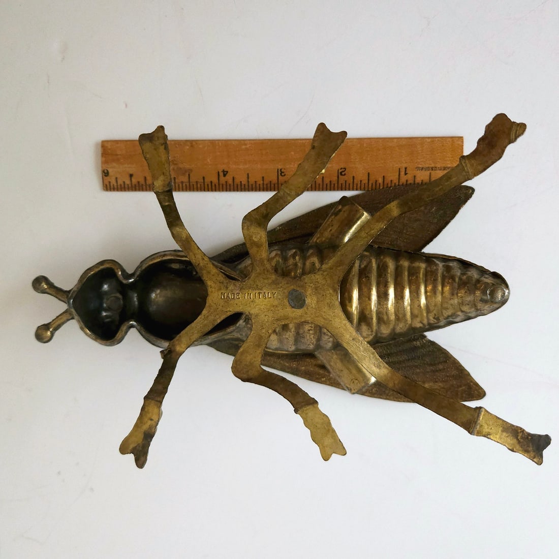 Vintage brass and cast-iron fly ashtrays trinket match boxes. - 8