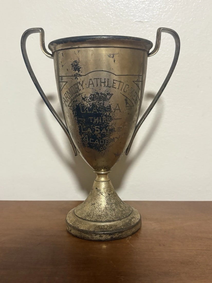 Armory Athletic Meet La Salle Academy 3rd Place Loving Cup Trophy NYC (1 of 3)