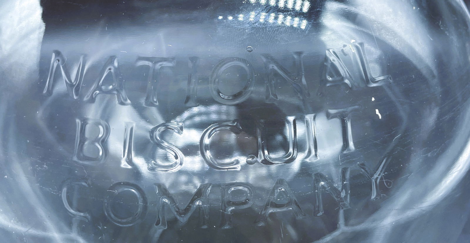 ANTIQUE PRIMITIVE NATIONAL BISCUIT CO. USA GLASS JAR COUNTRY STORE CANDY HOLDER - 2