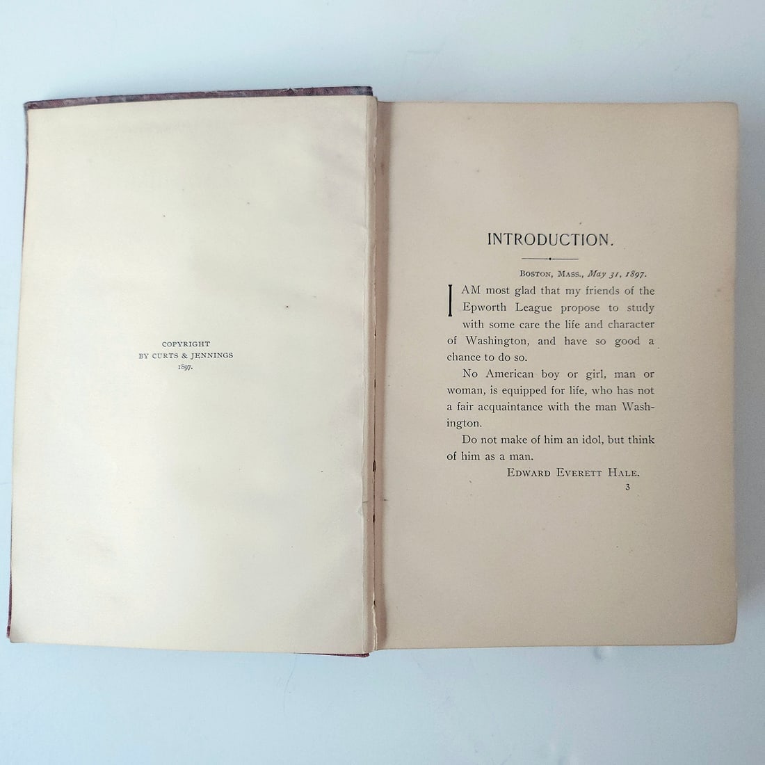 George Washington The Ideal Patriot by Rev Edward M Taylor 1897 1st Edition HC - 5