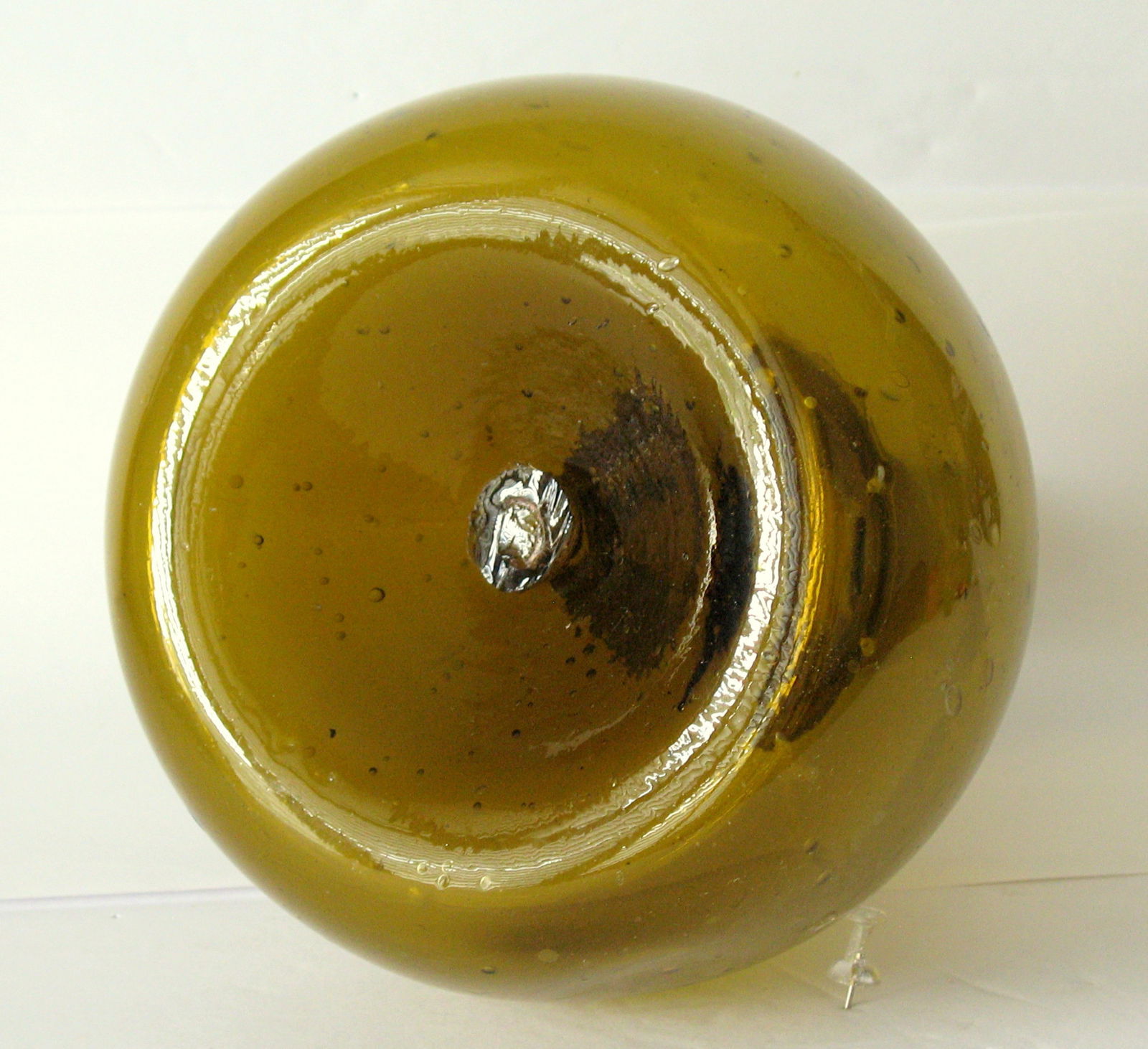 Antique hand blown chestnut shaped bottle. - 4