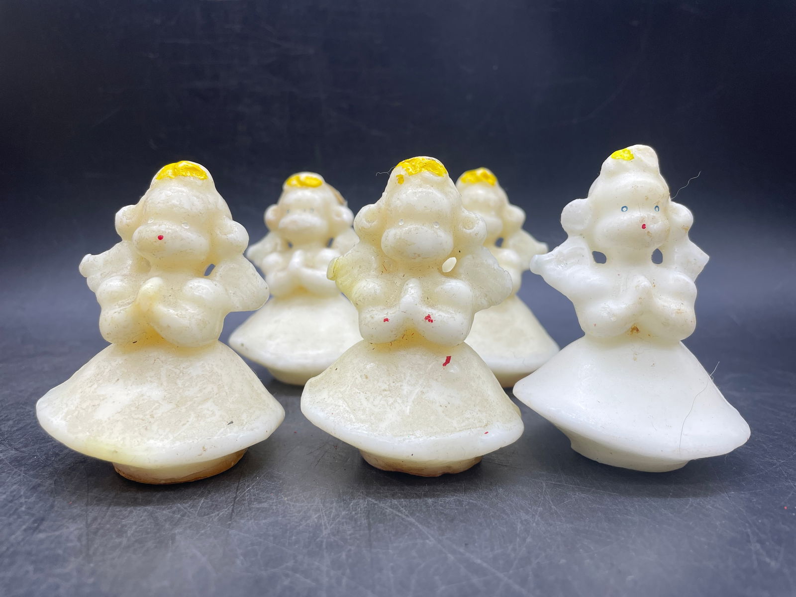 Five Small Gurley Christmas Angel candles - 3