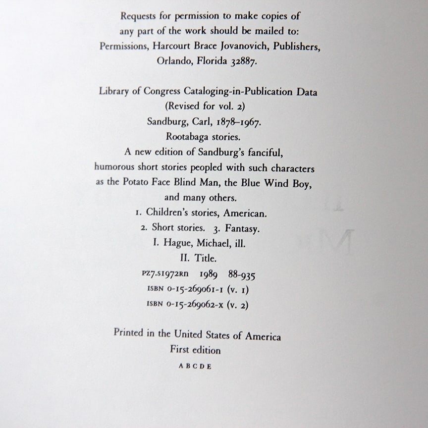 Carl Sandburg Rootabaga Stories Part 1&2 Illustrated by Michael Hague Signed 1st Ed 1988 - 8