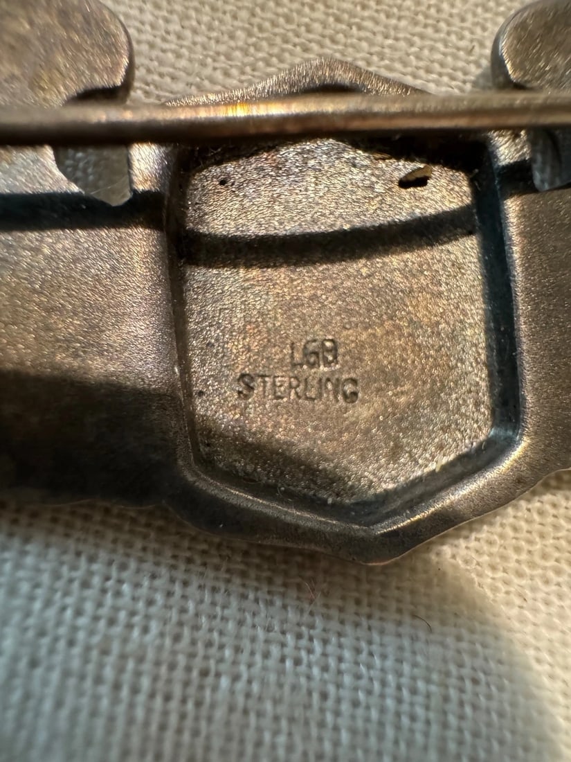 Original Sterling 925 WWII US Army Air Force Pilot Aviator Wings Pin LGB - 3