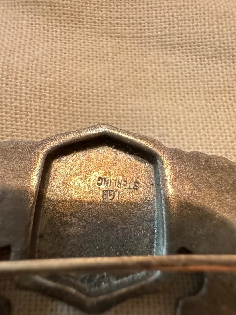 Original Sterling 925 WWII US Army Air Force Pilot Aviator Wings Pin LGB - 4