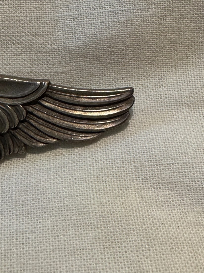 Original Sterling 925 WWII US Army Air Force Pilot Aviator Wings Pin LGB - 6