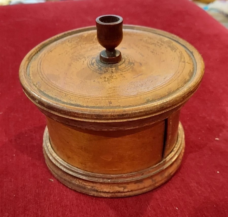 Antique Folk Quaker Shaker Sewing Box Round 1890 (1 of 5)