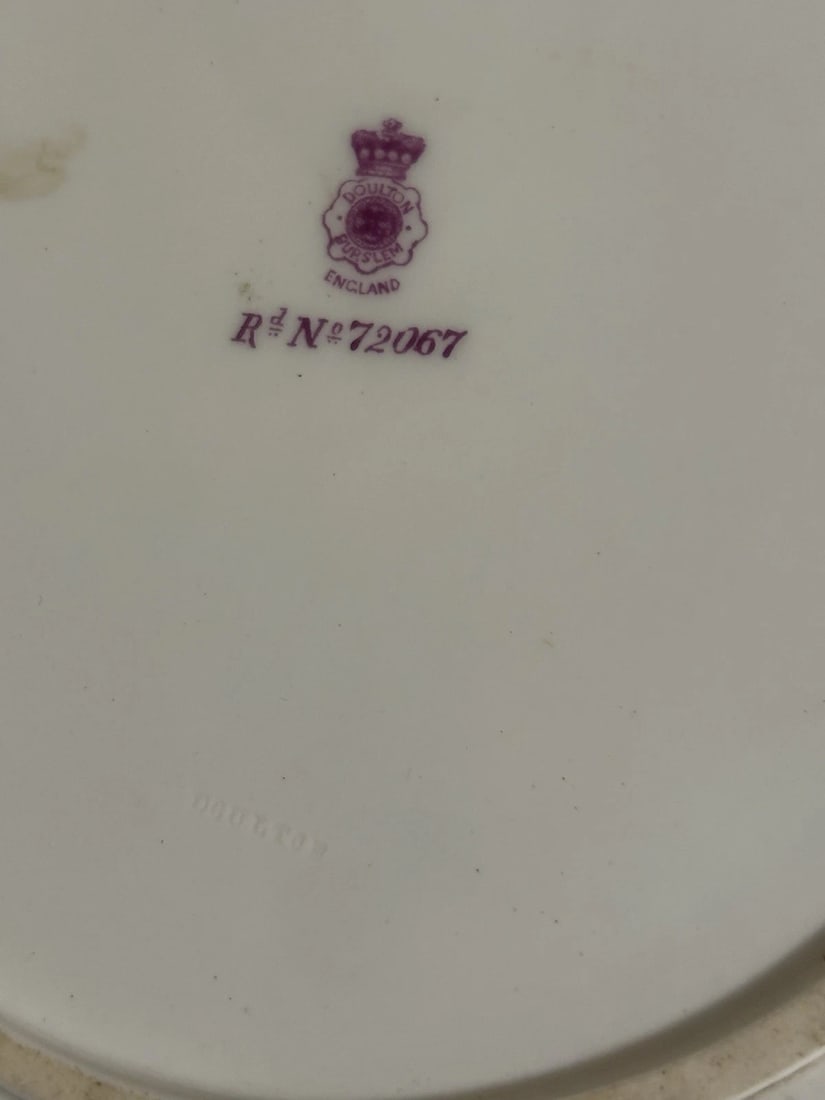 Hand painted Doulton Burslem Portrait Cabinet Plate - 5