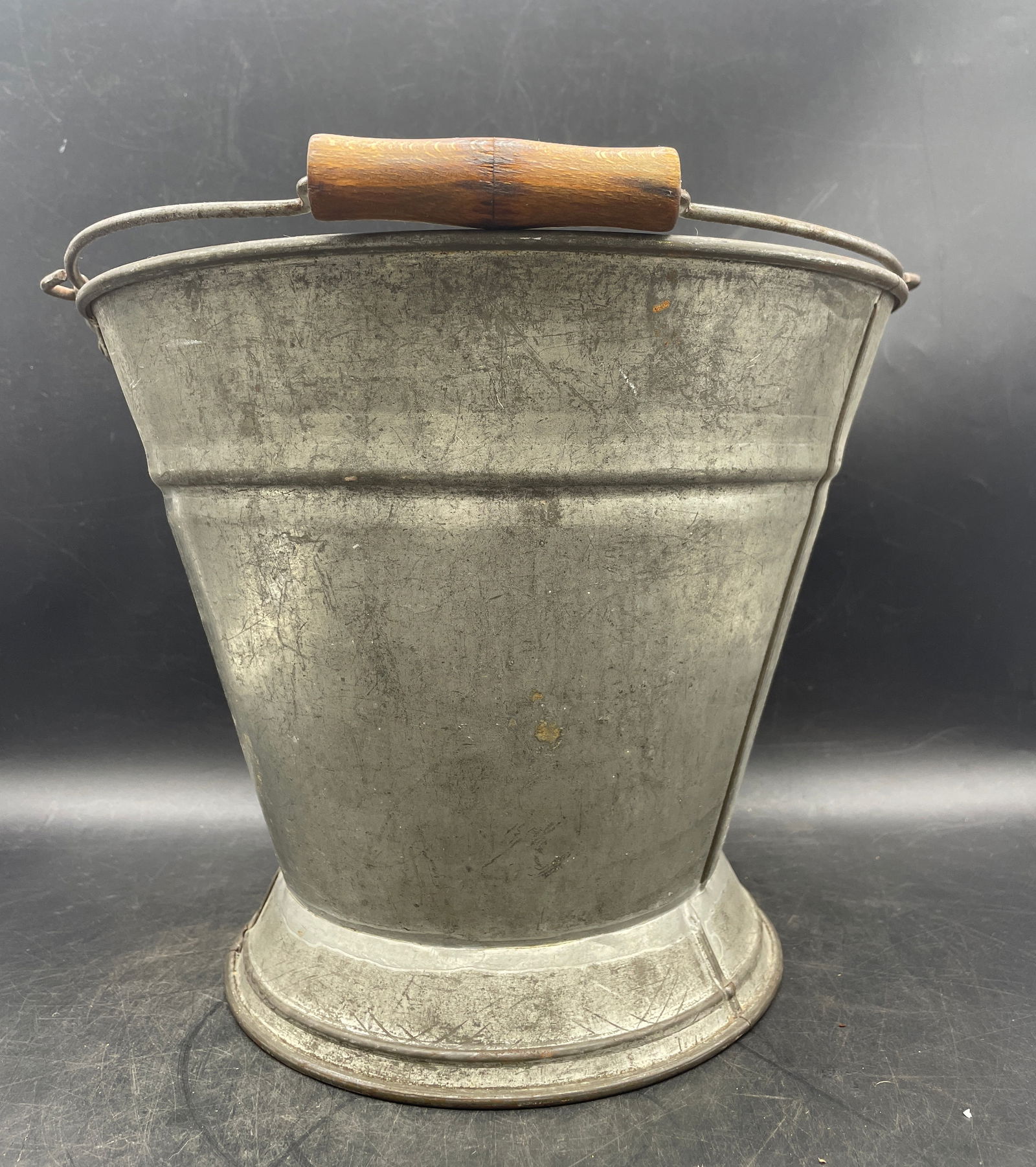 Antique Primitive Farmhouse Bucket Soldered Sheet Metal - 3