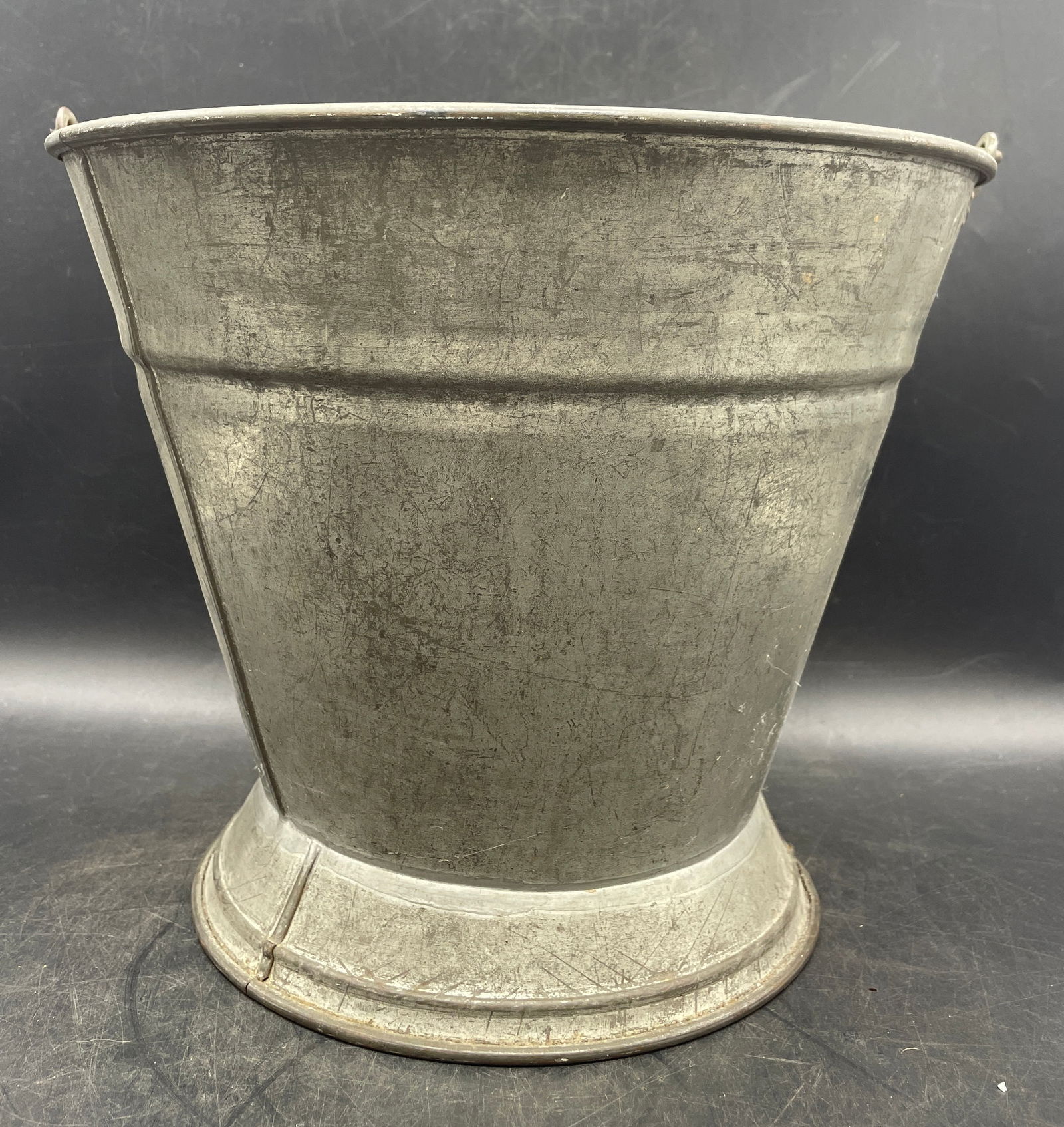 Antique Primitive Farmhouse Bucket Soldered Sheet Metal - 5