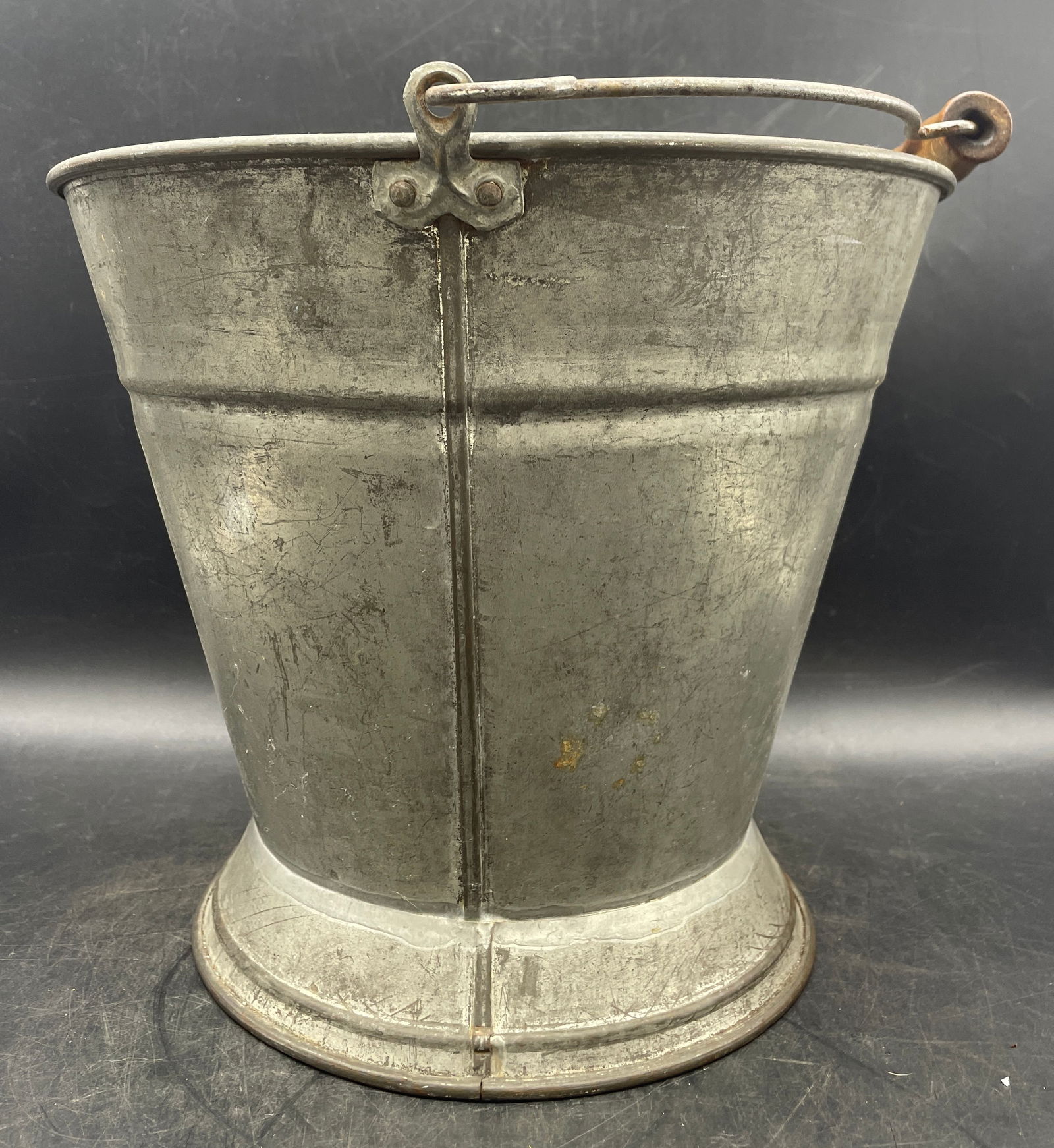 Antique Primitive Farmhouse Bucket Soldered Sheet Metal - 6