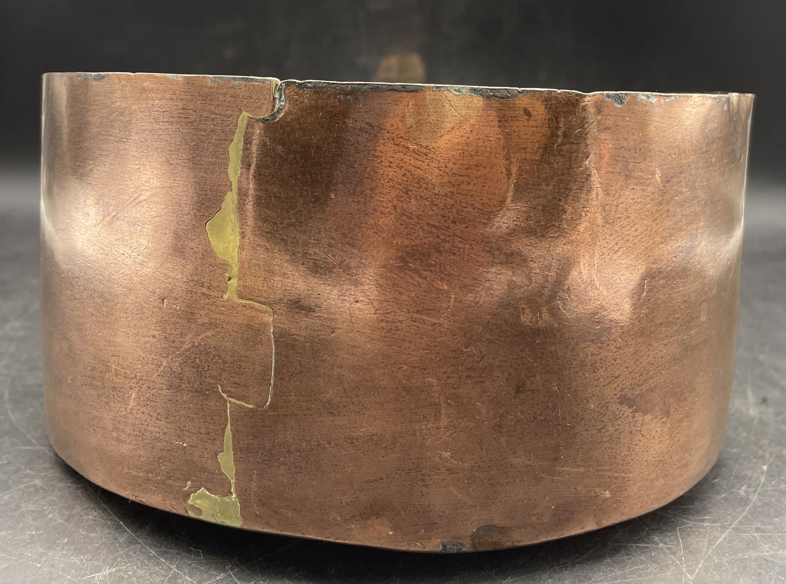 Large hand forged copper pot. Capacity 3 quarts. - 6