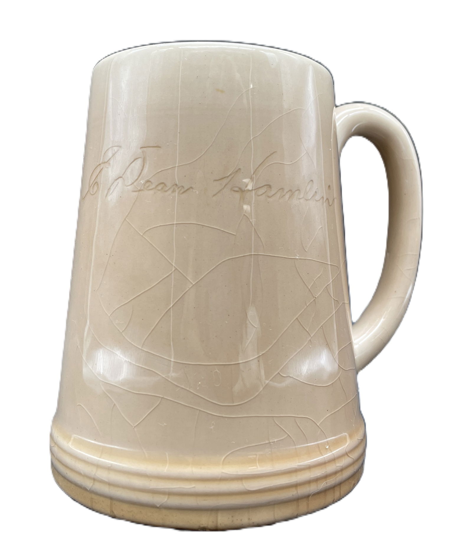 Rookwood 1948 Mid Century Modern Pottery High Glaze Personalized Mug 587C - 2