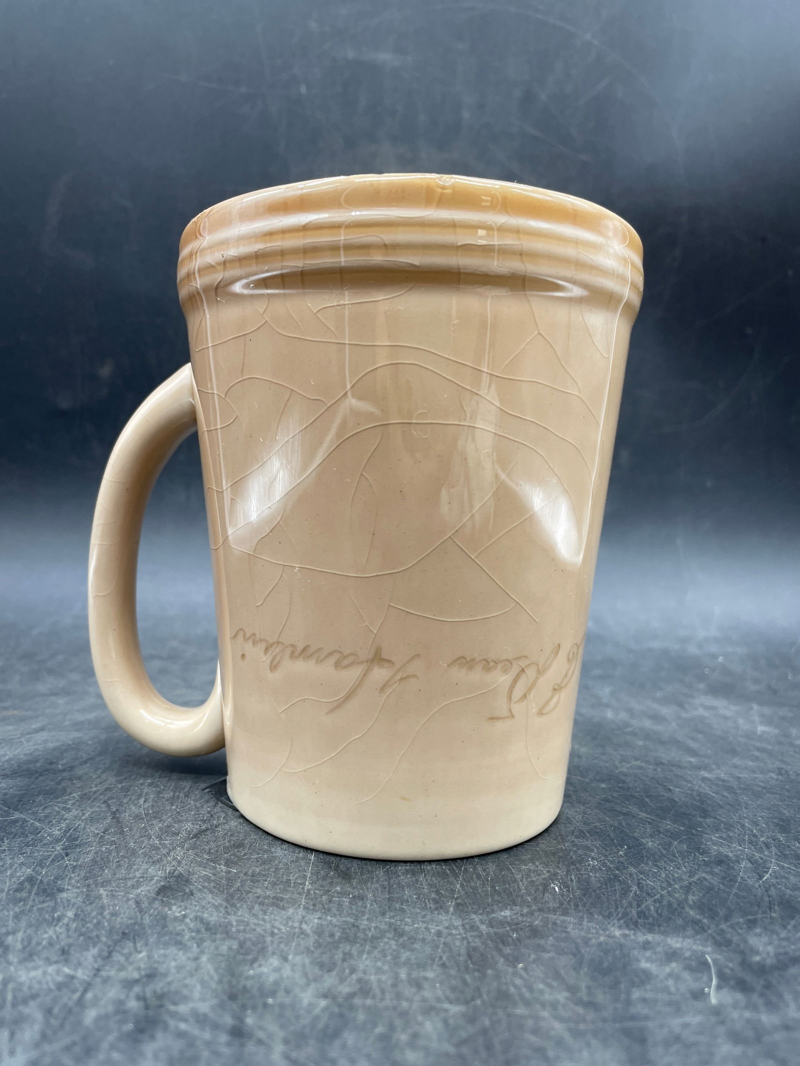 Rookwood 1948 Mid Century Modern Pottery High Glaze Personalized Mug 587C - 5