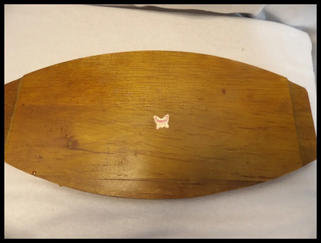 Vintage Aluminum Sizzle Steak/ Enchilada Platters with Wood Carrying Base Made in Taiwan Republic of - 6