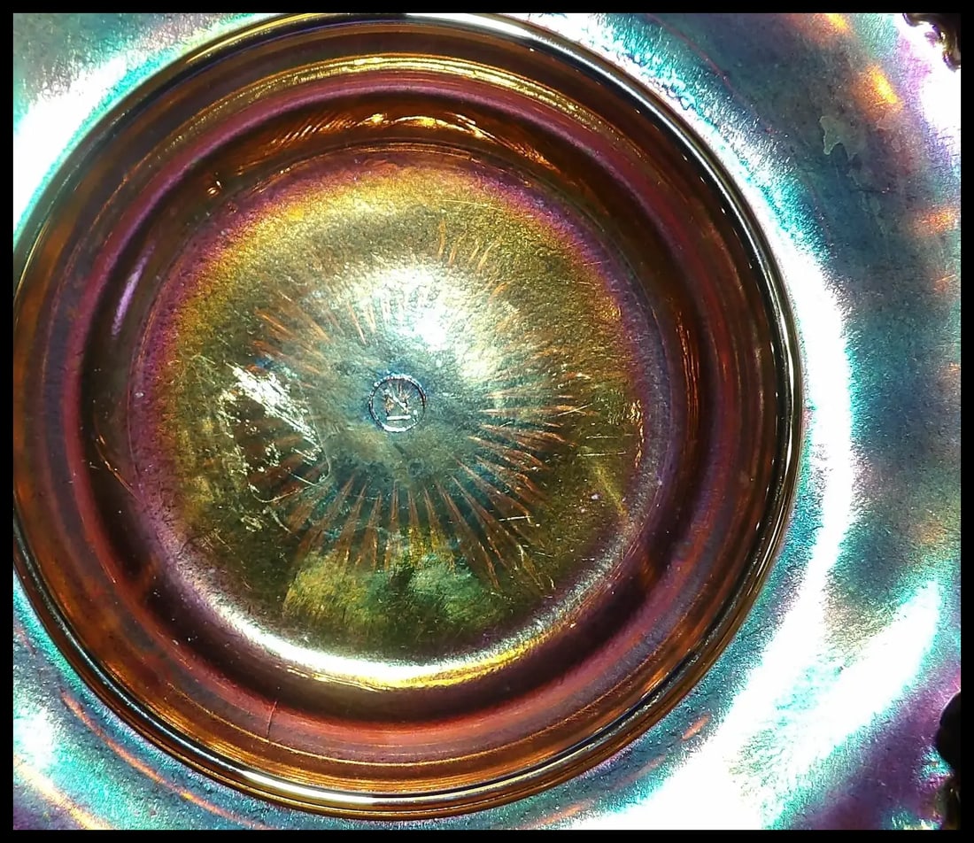 Antique Northwood Grape and Cable Butter Dish - 7