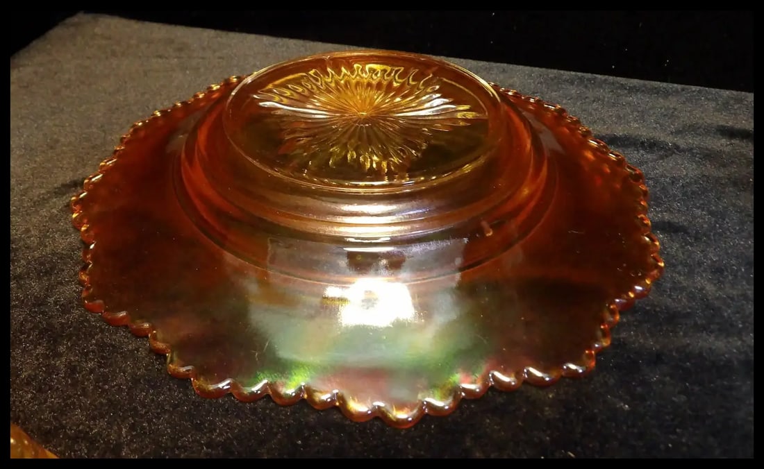 Antique Northwood Grape and Cable Butter Dish - 8