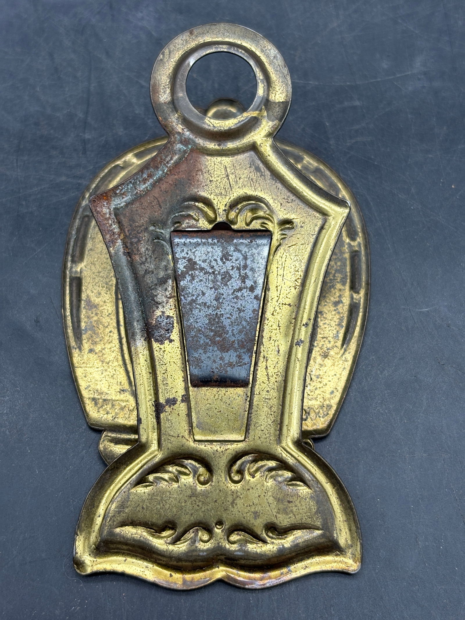 Vintage Brass Die Cut ADVERTISING SPENCERIAN PENS Paper Desk Clip - 4