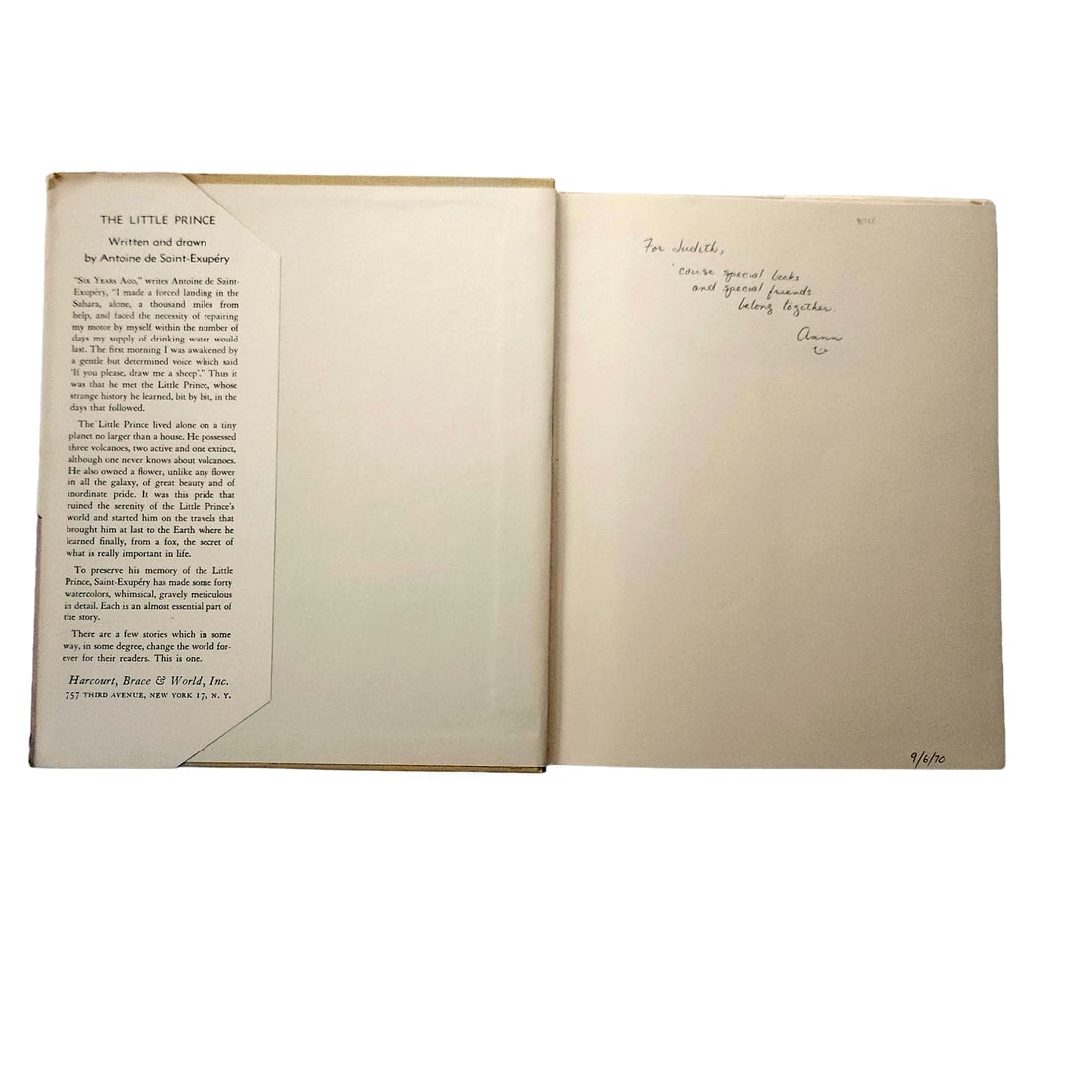 The Little Prince Antoine De Saint Exupery 1970-s HC DJ - 2