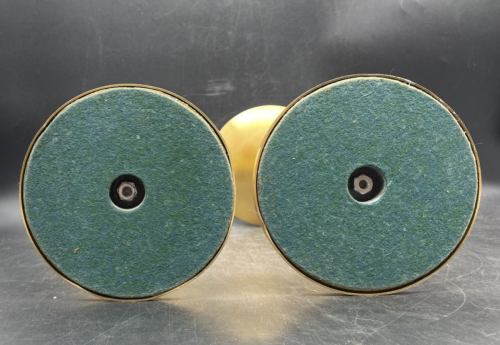 Pair of Vintage Altar Candlesticks, Presentation Candle Holders, Brass 12” - 5