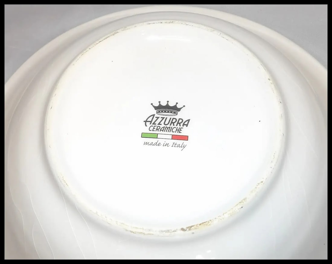 Azzurra Ceramiche Italian Farm Scene Bowl Made in Italy - 4
