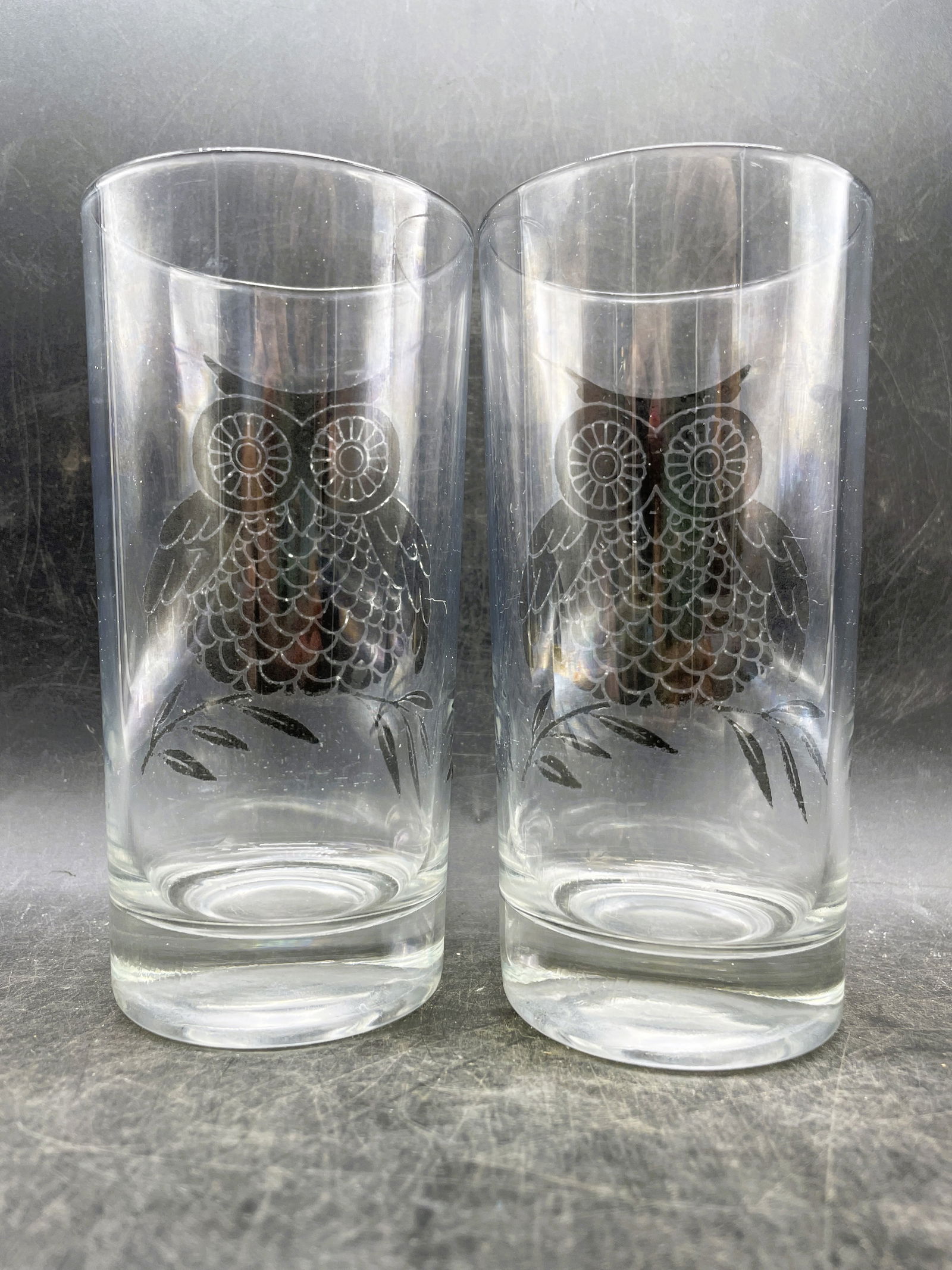 MCM West Virginia Black Owl Tall Tumbler Glasses - 5