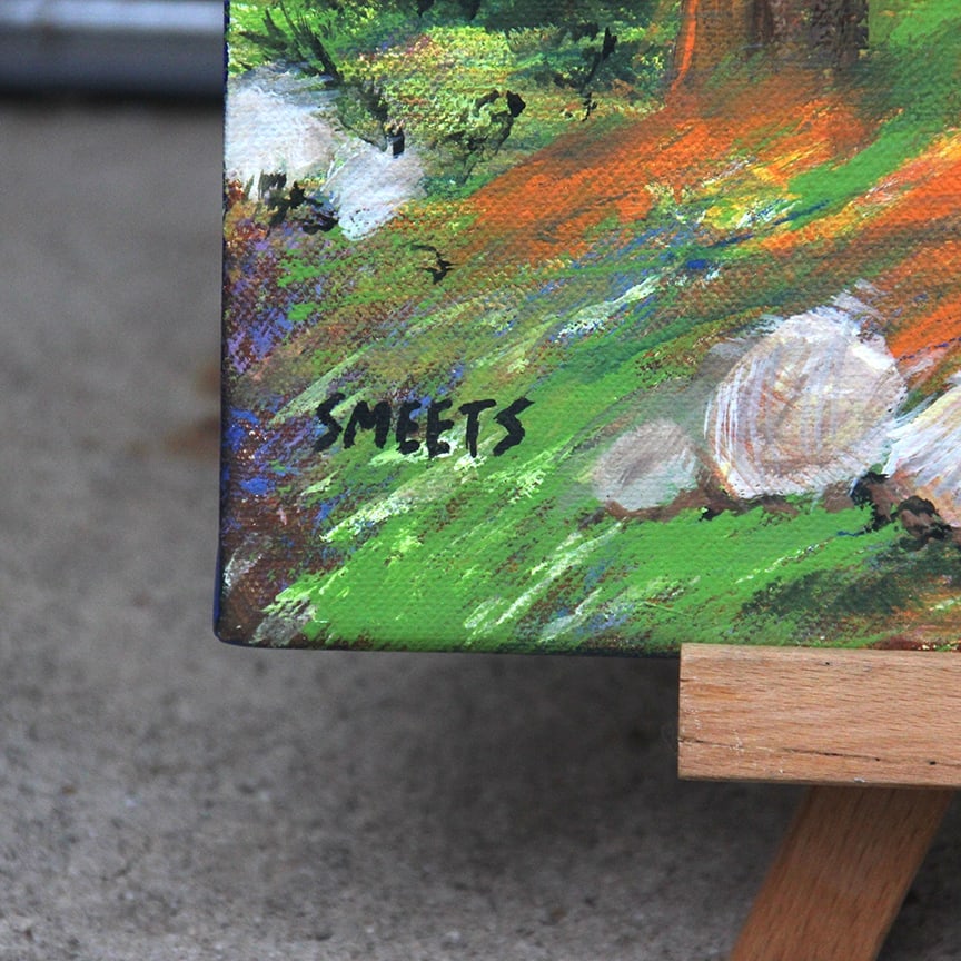 Original Acrylic Painting Texas Longhorn - Artist Bob Smeets Contemporary - 2