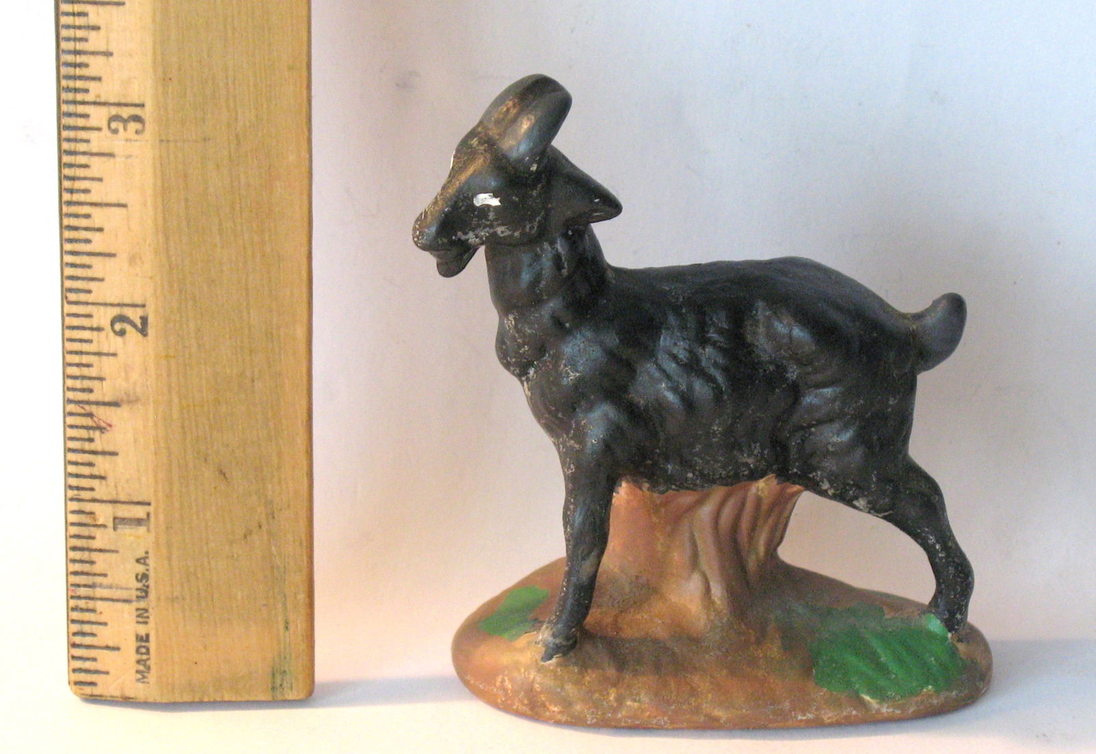 Antique bisque goat figurine. - 4