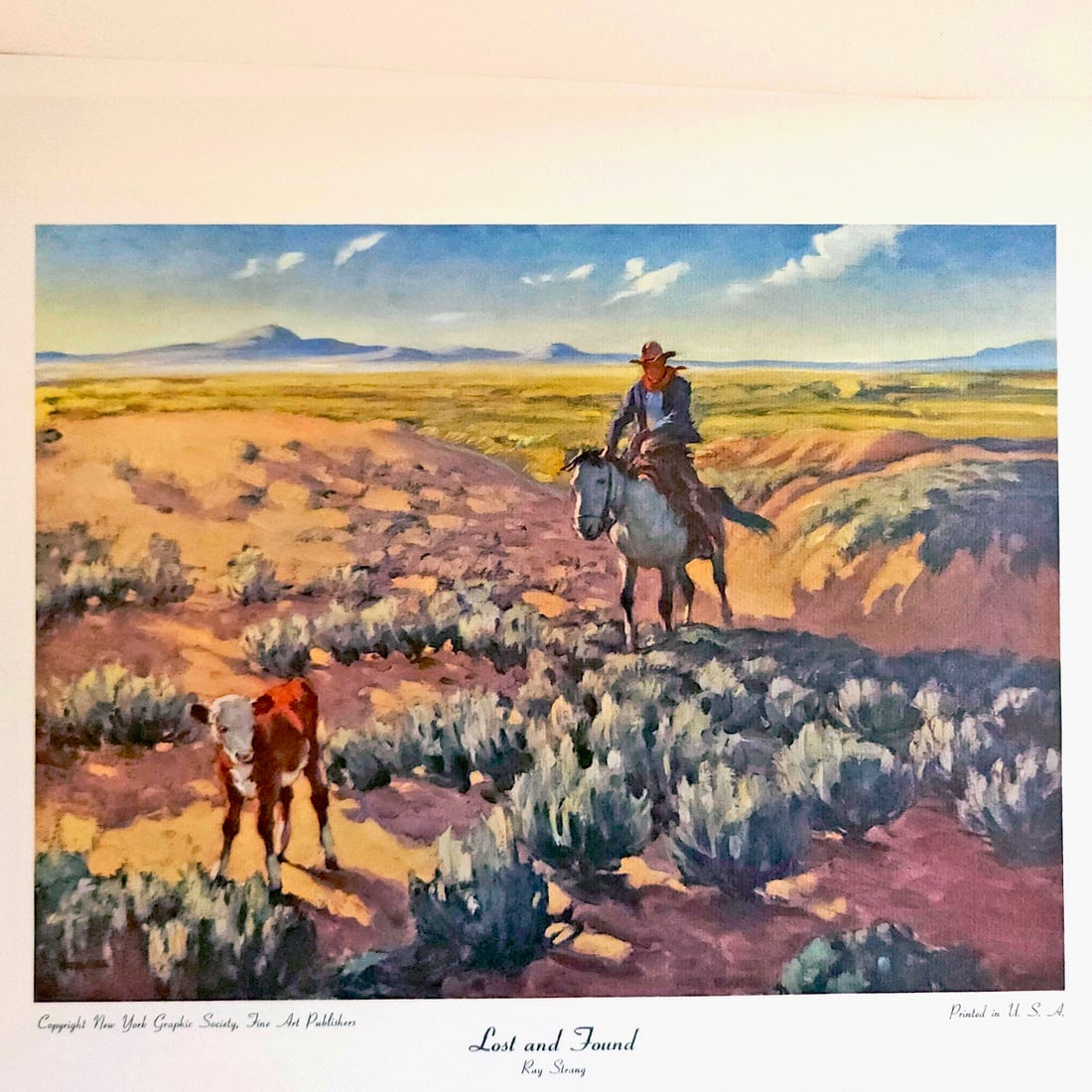 Ray Strang (1893-1957) Western Art Prints Copyrighted New York Graphic Society Fine Art Publishers - 6