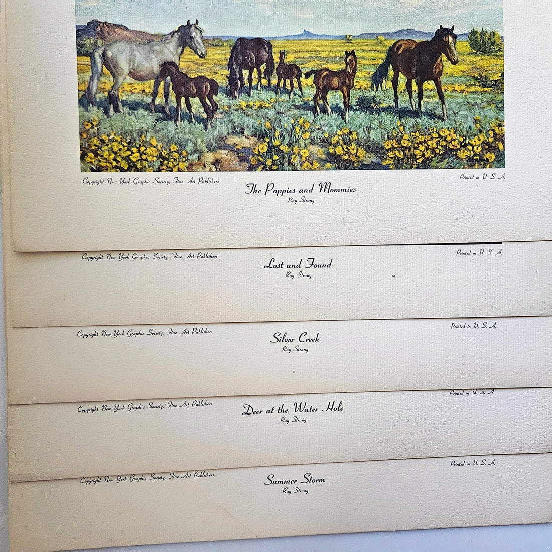 Ray Strang (1893-1957) Western Art Prints Copyrighted New York Graphic Society Fine Art Publishers - 8