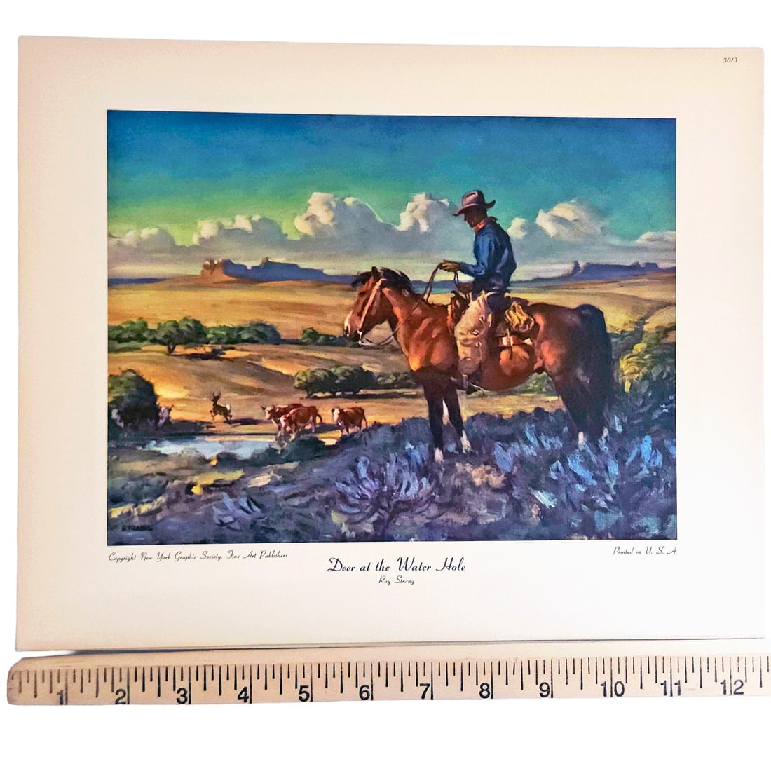 Ray Strang (1893-1957) Western Art Prints Copyrighted New York Graphic Society Fine Art Publishers - 9