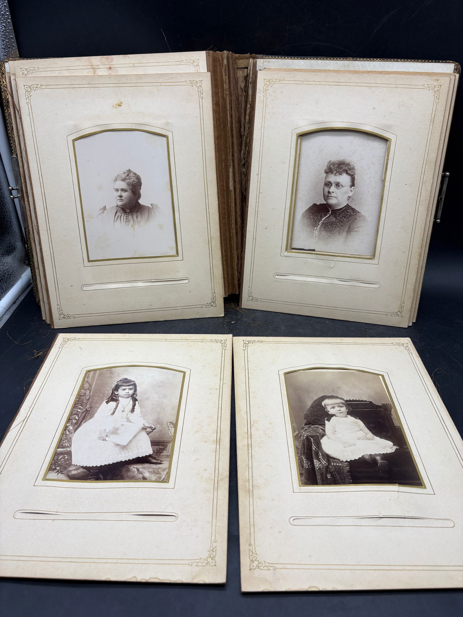 Antique HB Hansbury Phila Photo Album Cabinet Cards & Photographs 23 qty - 6