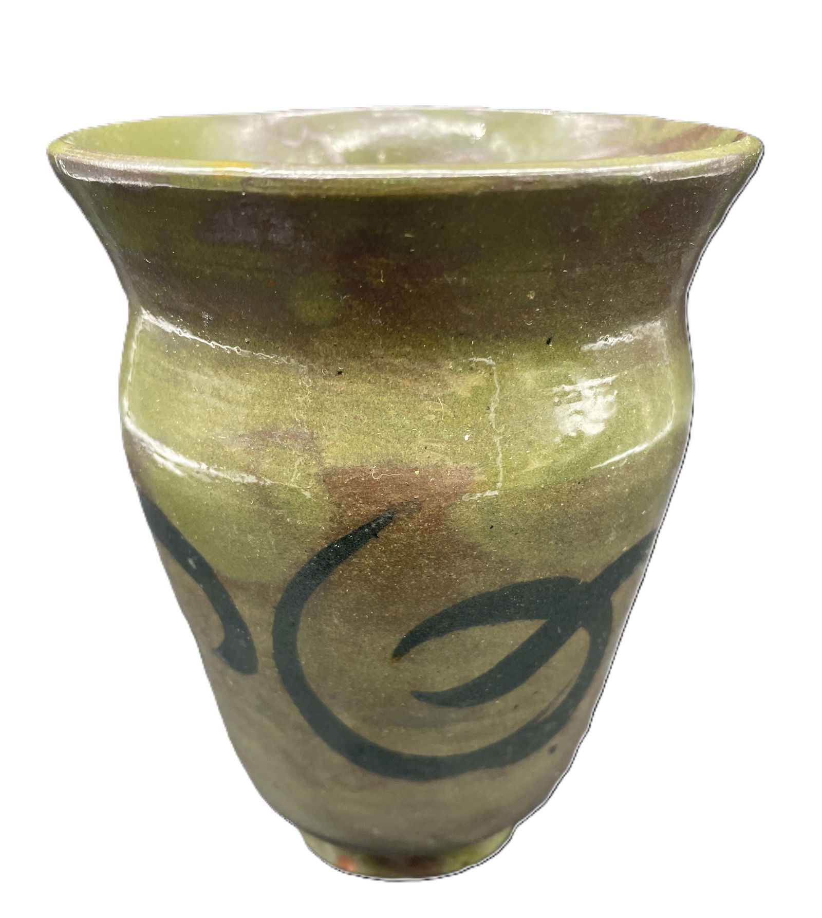 1947 Signed Abstract Art Pottery Vase Signed GNM 47 - 2