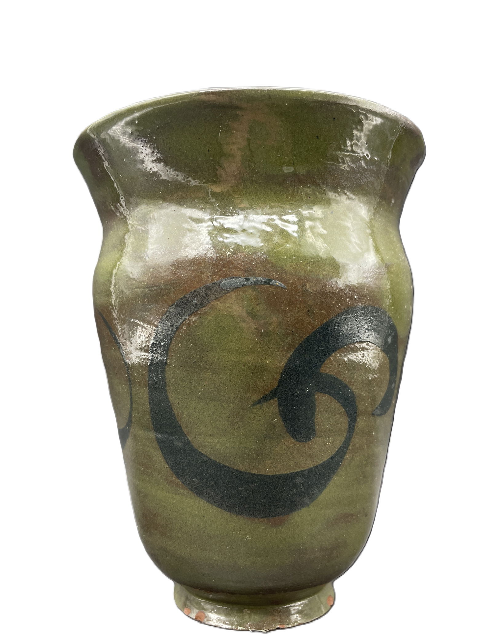 1947 Signed Abstract Art Pottery Vase Signed GNM 47 - 4