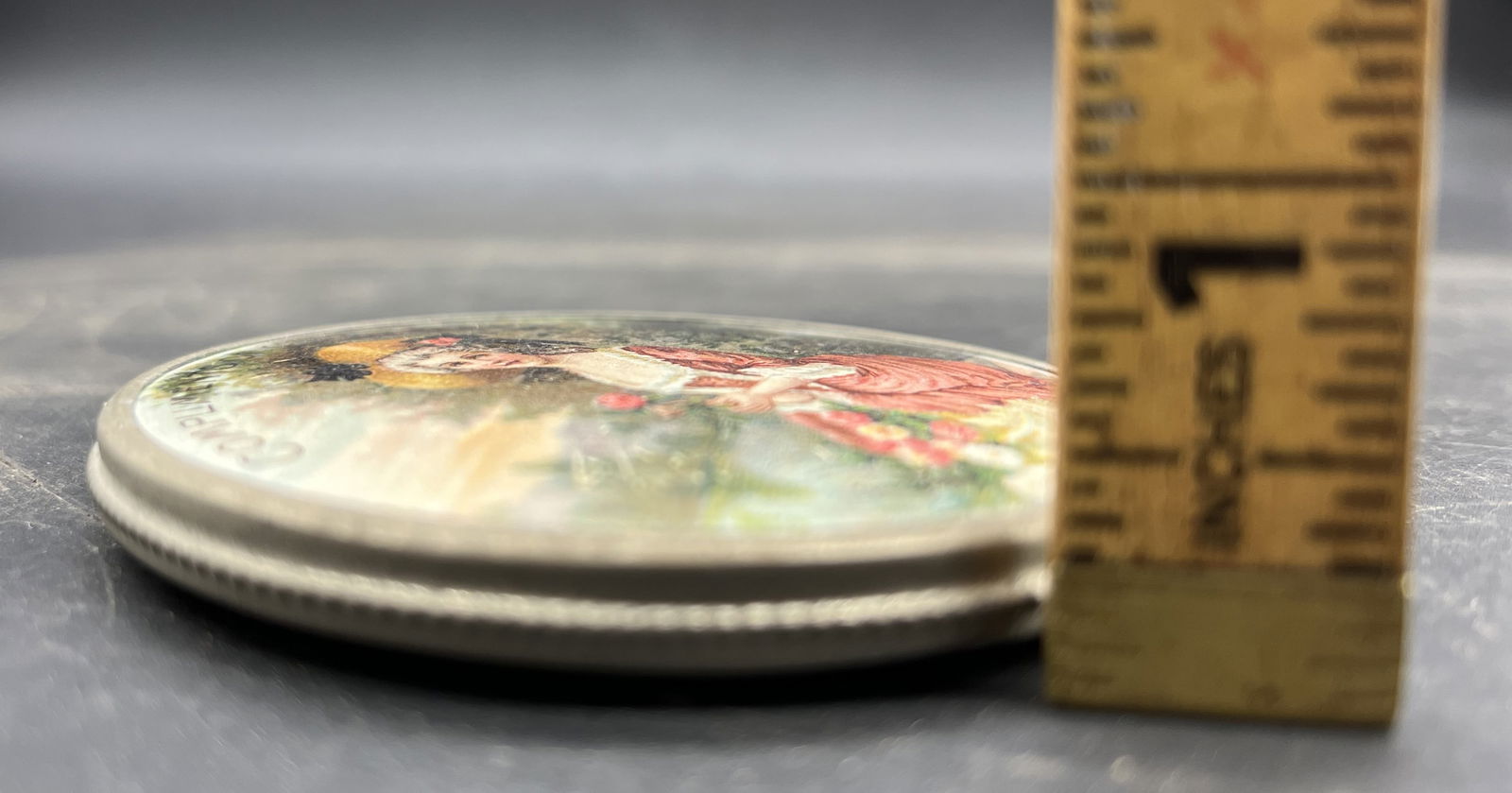 Early 1900's C D KENNY Co. Pocket Mirror Advertising Compact Victorian Lady - 7