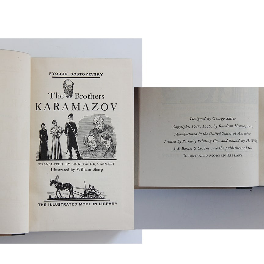 Vintage Modern Library Book Lot set of 7 Hard Cover - 7